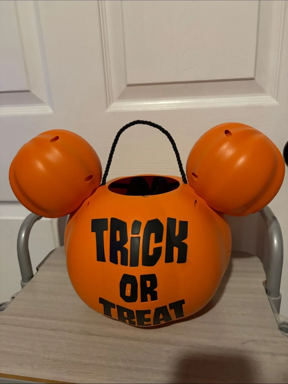 Disney Halloween Mickey Pumpkin Light-Up Treat Bucket